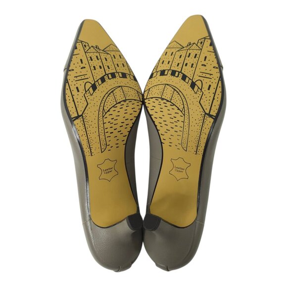 Bella Vita WOW Taupe Pump Womens Size 5 M Kitten Heel Kidskin Leather NEW - Picture 7 of 15